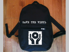 Save The Vinyl jednoduchý ľahký ruksak, rozmery pri plnom obsahu cca: 40x27x10cm materiál 100%polyester